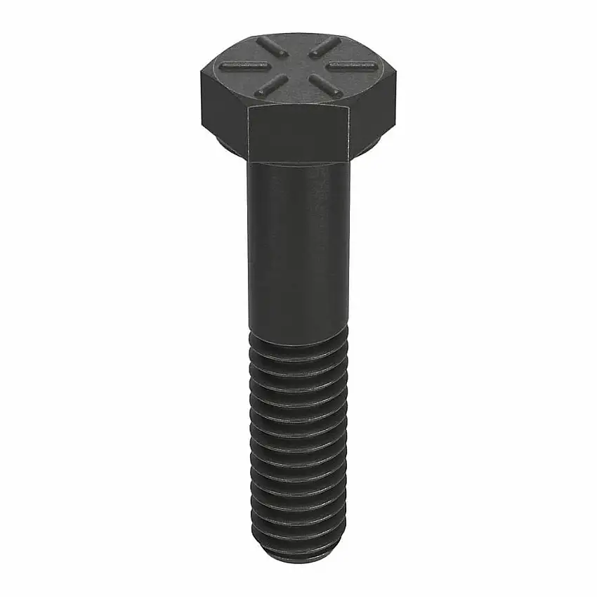 NUCOR  N04100.025.0125 Sechskantschraube, 1/4 Zoll – 20 Gewindegröße, Stahl, 1 1/4 Zoll Länge, 5/32 Zoll Kopfhöhe, Gr. 8