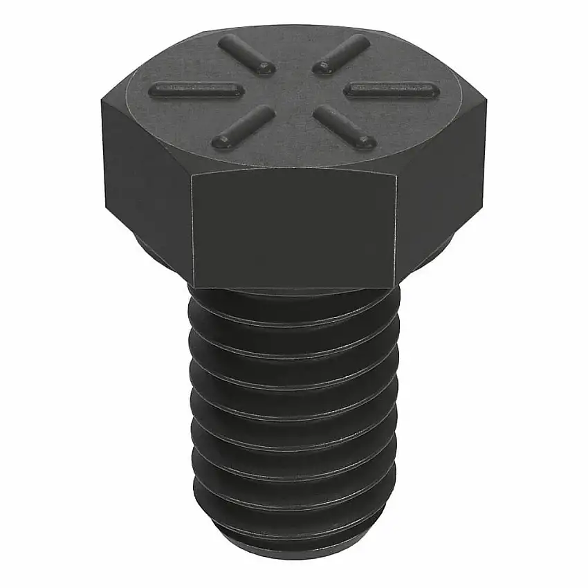 NUCOR  N04100.037.0062 Sechskantschraube, 3/8 Zoll – 16 Gewindegröße, Stahl, 5/8 Zoll Länge, 15/64 Zoll Kopfhöhe, Gr. 8