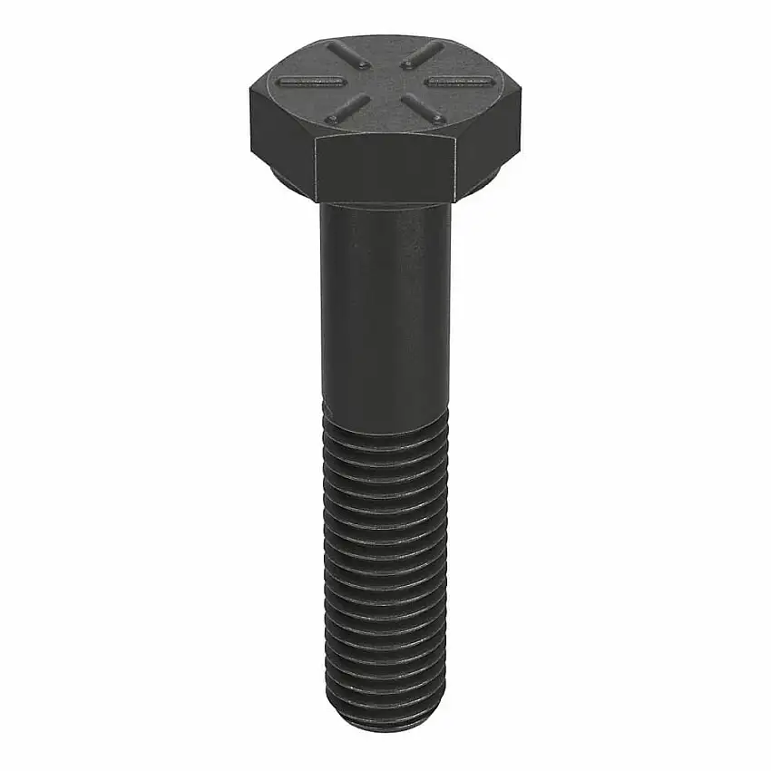 NUCOR  N04160.025.0125 Sechskantschraube, 1/4 Zoll – 28 Gewindegröße, Stahl, 1 1/4 Zoll Länge, 5/32 Zoll Kopfhöhe, Gr. 8