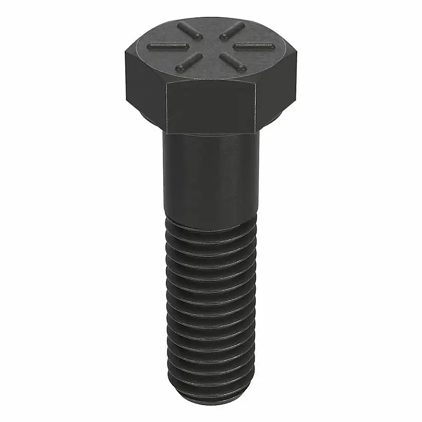NUCOR  N04160.050.0200 Sechskantschraube, 1/2 Zoll – 20 Gewindegröße, Stahl, 2 Zoll Länge, 5/16 Zoll Kopfhöhe, Gr. 8