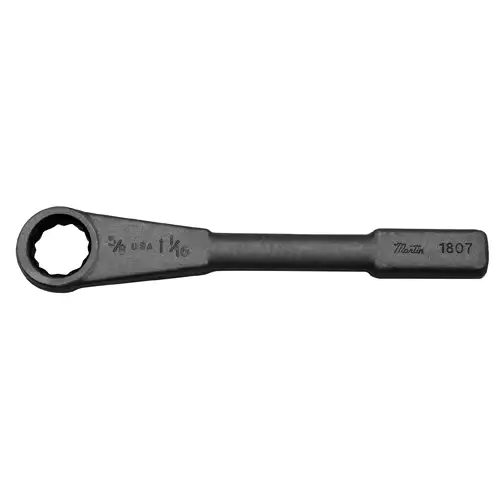MARTIN SPROCKET  1808 Ringschlüssel, SAE, 12-kant, Schlagring, 1 1/4 Zoll Größe, Industrial Black, Stahl