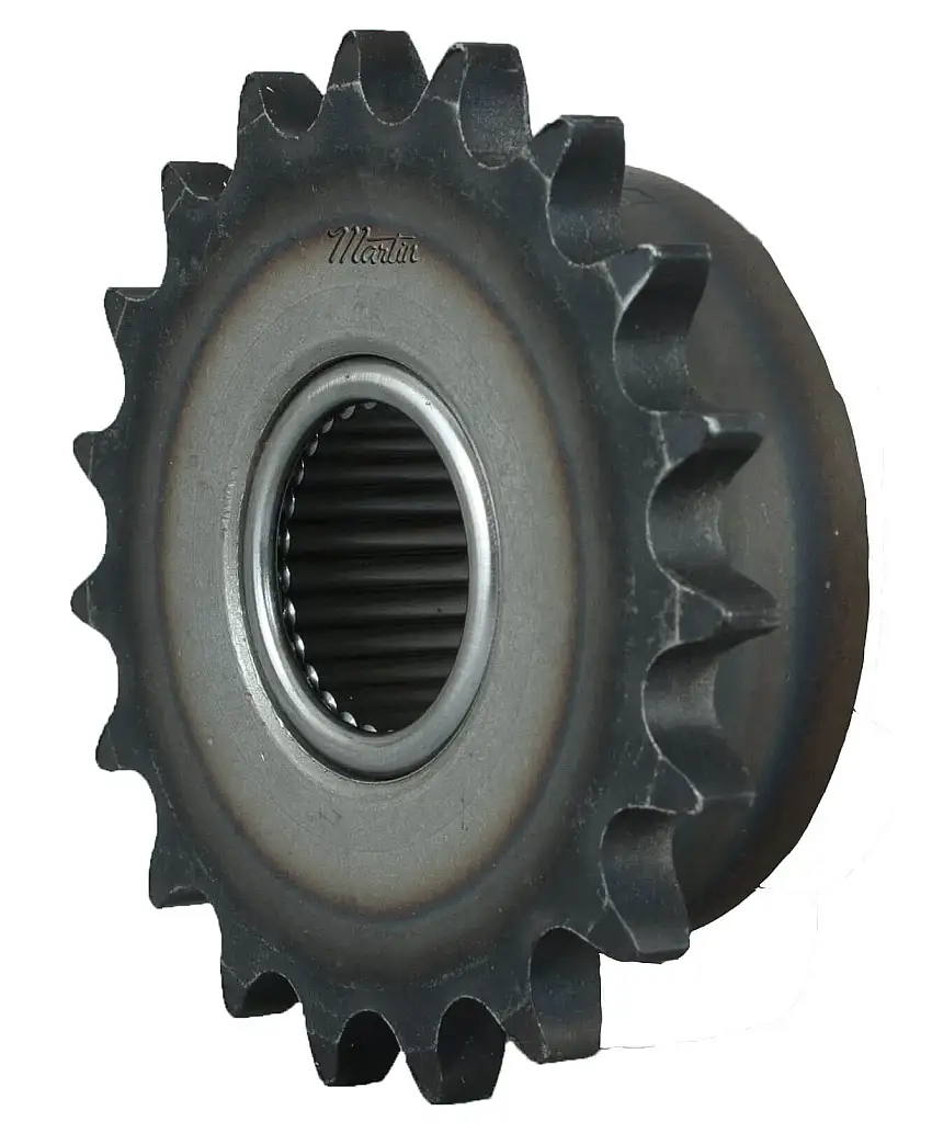MARTIN SPROCKET  25NB19H 1/2 Nadellager-Umlenkkettenrad, 19 Zähne, 1.518 Zoll Teilungsdurchmesser, Stahl
