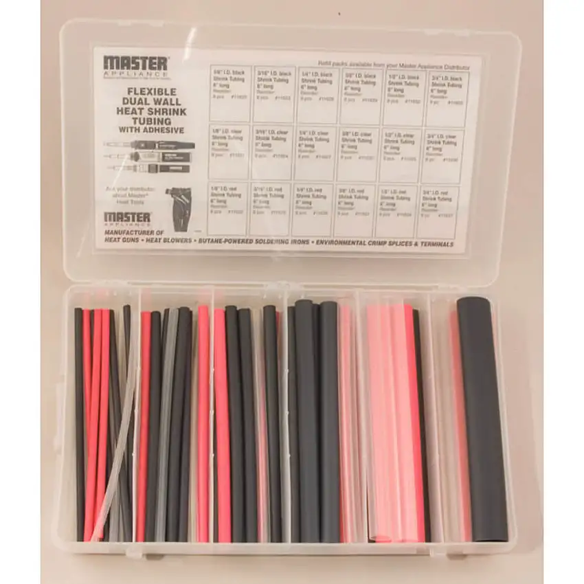 MASTER APPLIANCE  10065 Flexibler, mit Klebstoff ausgekleideter Schrumpfschlauchsatz, 66-teilig