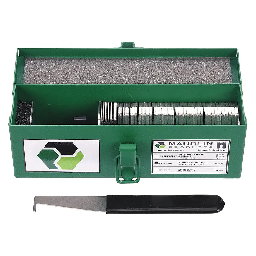MAUDLIN PRODUCTS MSA2-CK Schlitz-Unterlegscheiben-Sortiment, ein 2 x 2 Zoll Werkzeugkasten-Set, 130-tlg.
