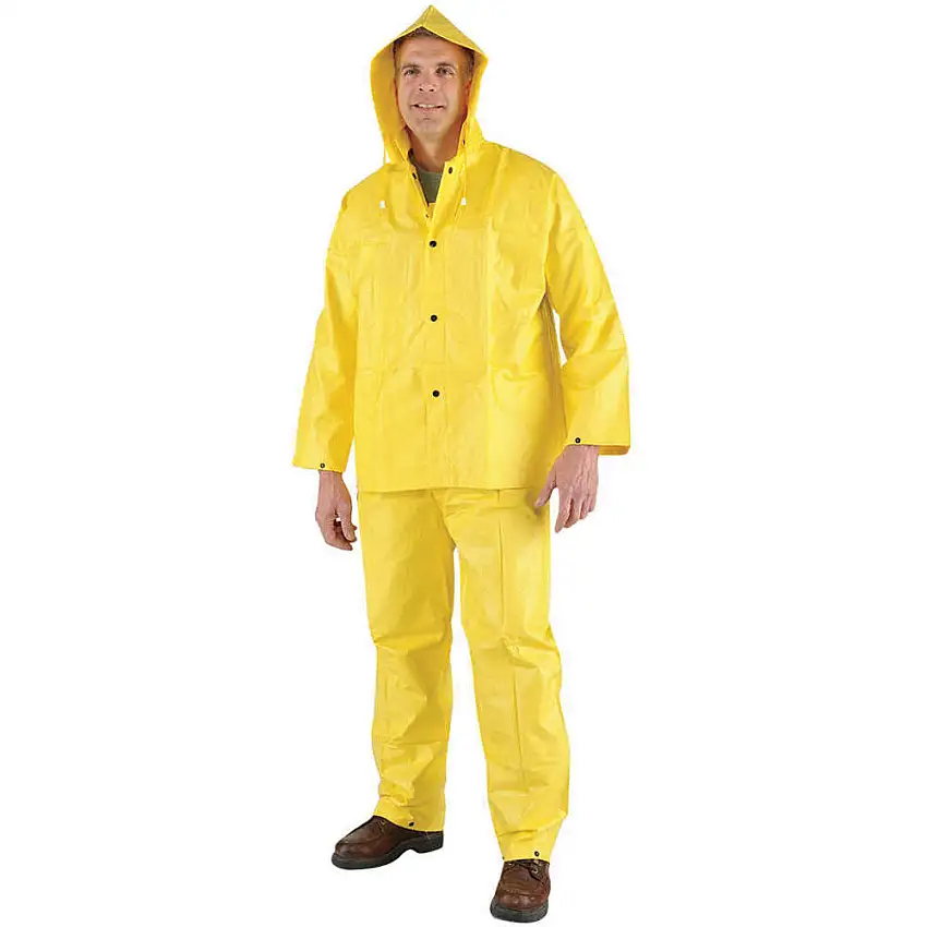 MCR SAFETY 3003L Regenanzug mit Jacke, 3-teilig, Größe L, Orange