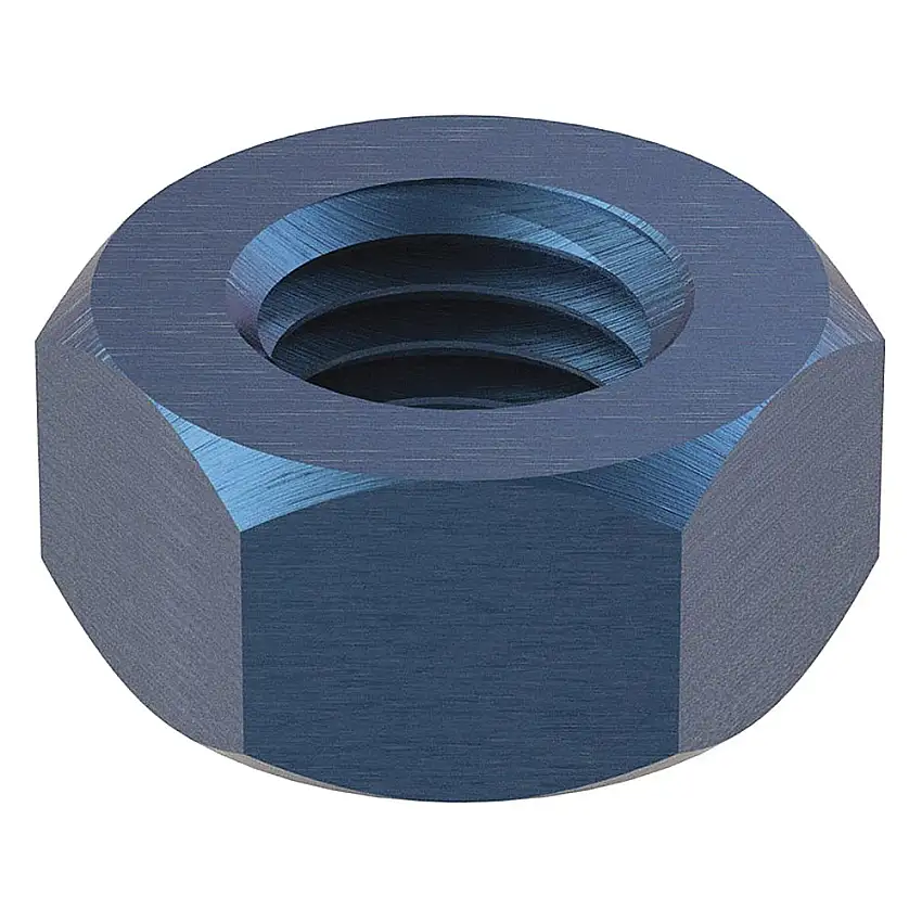 METRIC BLUE  UST182801 Sechskantmutter, Gewindegröße M14x2, legierter Stahl, 11 mm Höhe, 22 mm Breite, blaues Phos