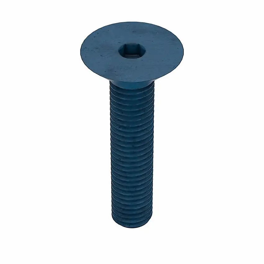 METRIC BLUE UST184120 Metrische Innensechskantschraube, Gewindegröße M10 x 1.5, flach, 50 mm lang, 20 mm Kopfdurchmesser.