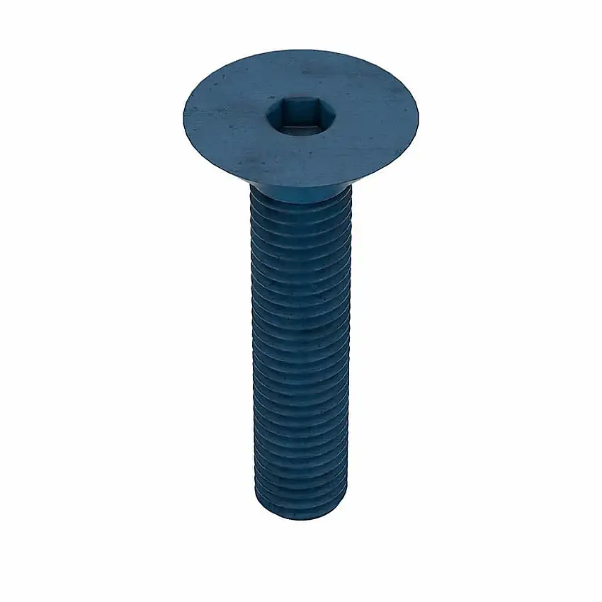 METRIC BLUE UST184140 Metrische Innensechskantschraube, Gewindegröße M12 x 1.75, flach, 60 mm lang, 20 mm Kopfdurchmesser.