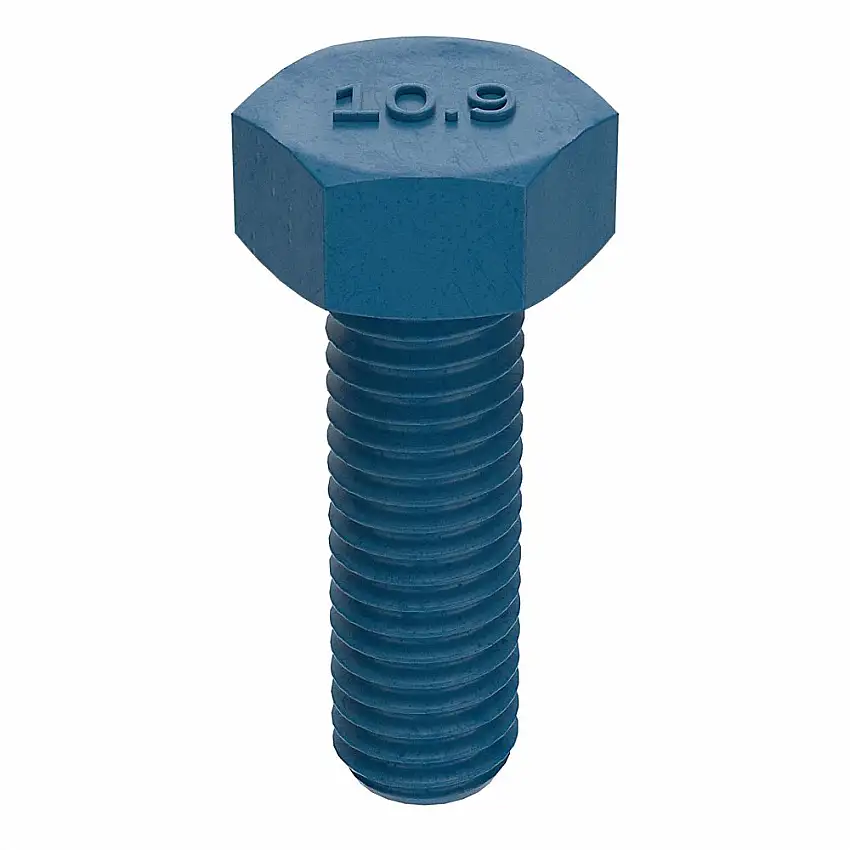 METRIC BLUE  UST184304 Sechskantschraube, Gewindegröße M6x1, Stahl, 25 mm Länge, 4 mm Kopfhöhe, Phos