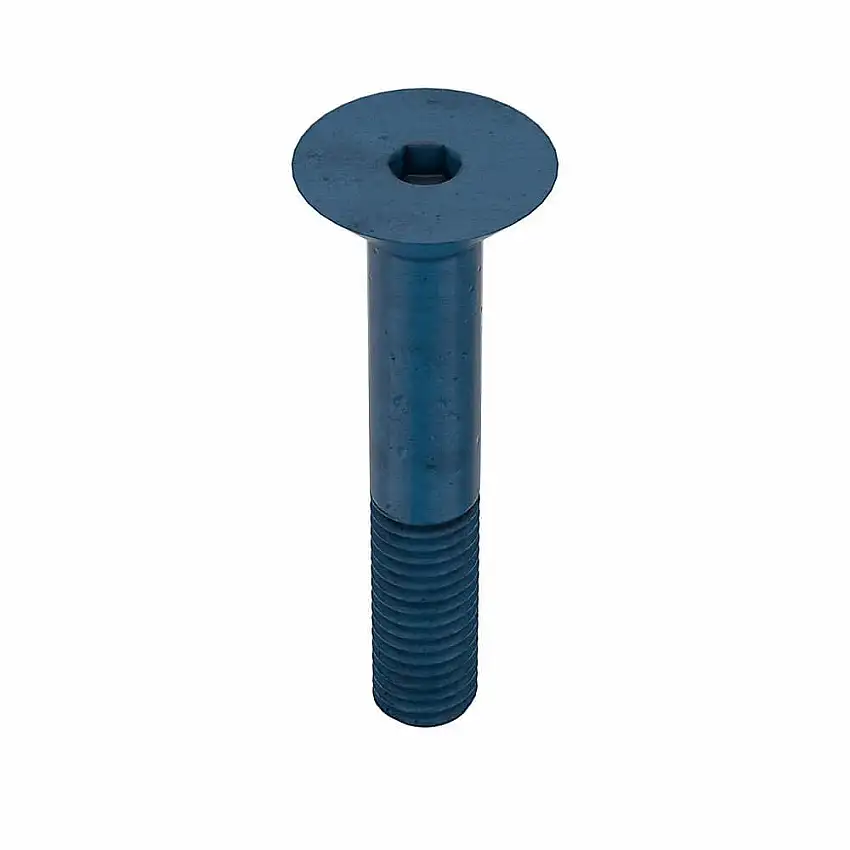METRIC BLUE UST187477 Metrische Innensechskantschraube, Gewindegröße M8 x 1.25, flach, 50 mm lang, 16 mm Kopfdurchmesser.