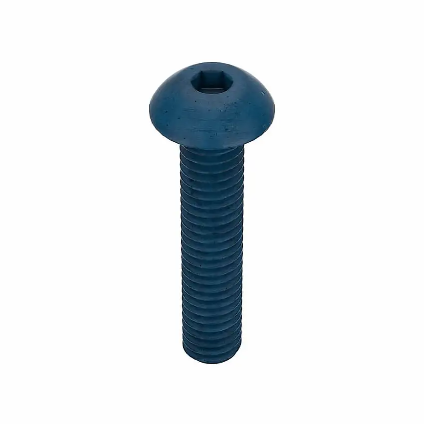 METRIC BLUE UST187480 Metrische Innensechskantschraube, Gewindegröße M4x0.7, Knopf, 20 mm Länge, 7.6 mm Kopfdurchmesser