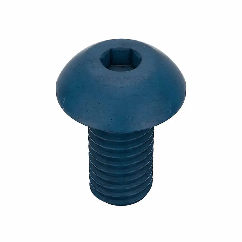 METRIC BLUE UST187482 Metrische Innensechskantschraube, Gewindegröße M5x0.8, Knopf, 10 mm Länge, 9.5 mm Kopfdurchmesser
