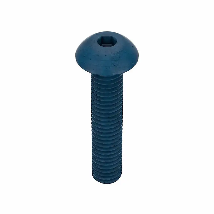 METRIC BLUE UST187485 Metrische Innensechskantschraube, Gewindegröße M5x0.8, Knopf, 25 mm Länge, 9.5 mm Kopfdurchmesser