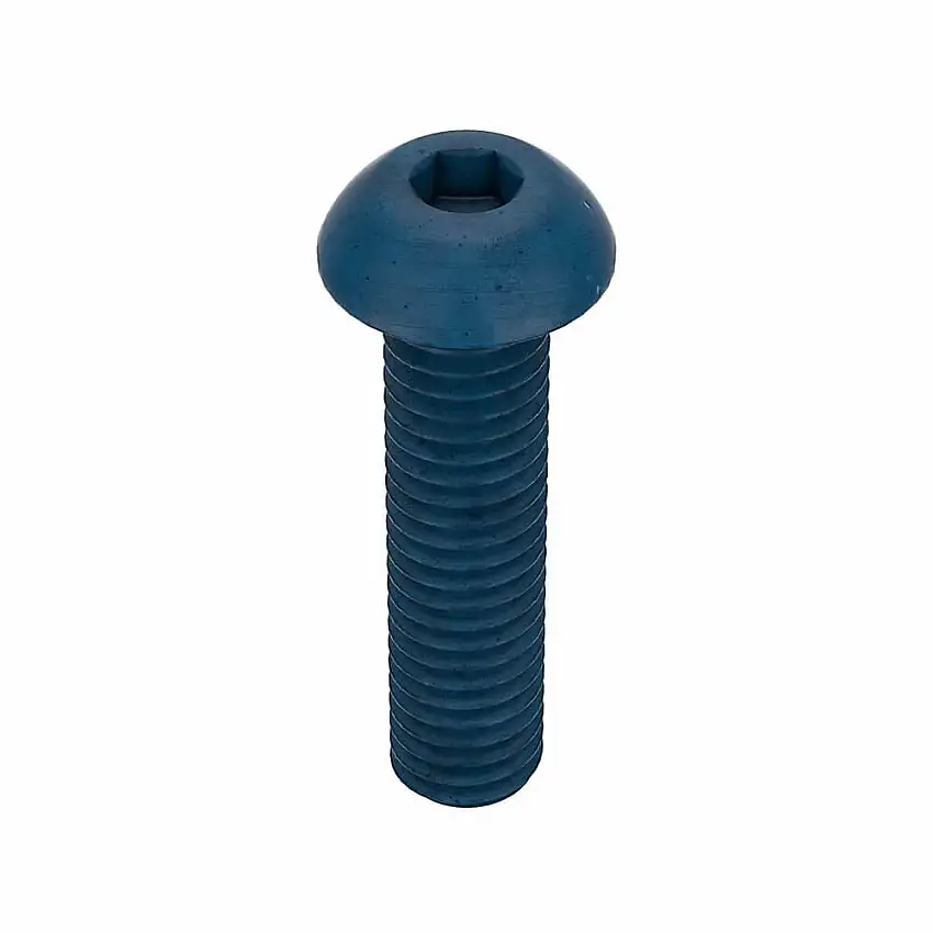 METRIC BLUE UST187489 Metrische Innensechskantschraube, Gewindegröße M6x1, Knopf, 25 mm lang, 3.3 mm Kopfhöhe