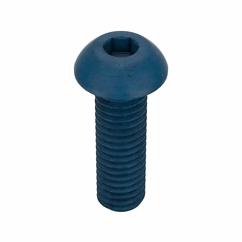 METRIC BLUE UST187524 Metrische Innensechskantschraube, Gewindegröße M6x1, Knopf, 20 mm lang, 3.3 mm Kopfhöhe