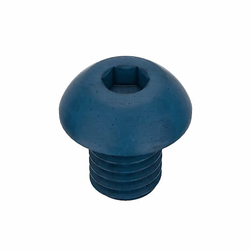 METRIC BLUE UST187525 Metrische Innensechskantschraube, Gewindegröße M8x1.25, Knopf, 10 mm Länge, 14 mm Kopfdurchmesser