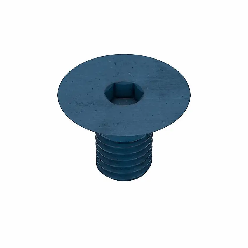 METRIC BLUE  UST190385 Metrische Innensechskantschraube, Gewindegröße M12x1.75, flach, 20 mm Länge, 8 mm Antriebsgröße, Stahl