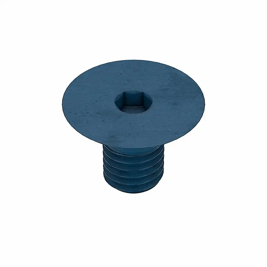 METRIC BLUE UST192823 Metrische Innensechskantschraube, Gewindegröße M10 x 1.5, flach, 10.5 mm lang, 20 mm Kopfdurchmesser.