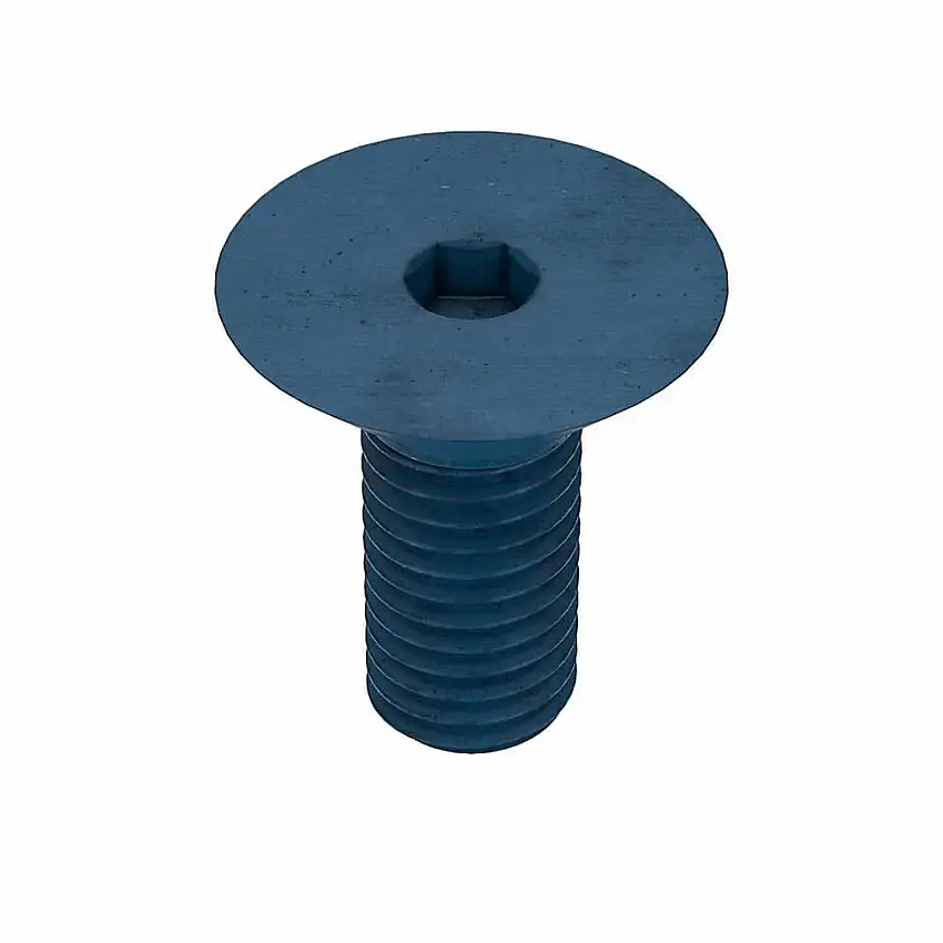 METRIC BLUE  UST192911 Metrische Innensechskantschraube, Gewindegröße M10 x 1.5, flach, 25 mm lang, 20 mm Kopfdurchmesser.