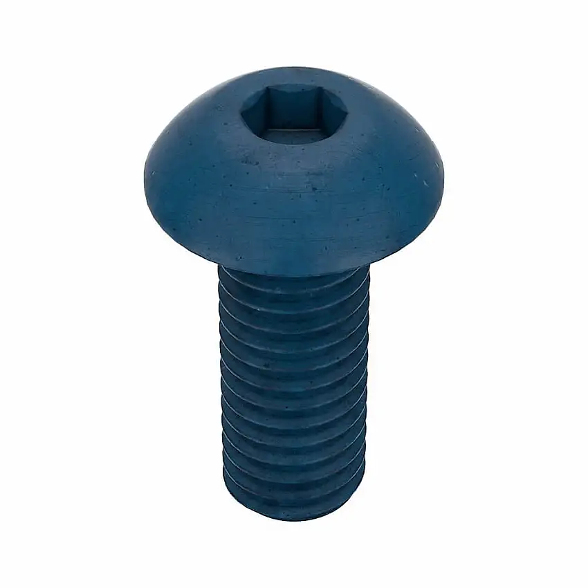 METRIC BLUE  UST194860 Metrische Innensechskantschraube, Gewindegröße M3x0.5, Knopf, 8 mm Länge, 5.7 mm Kopfdurchmesser