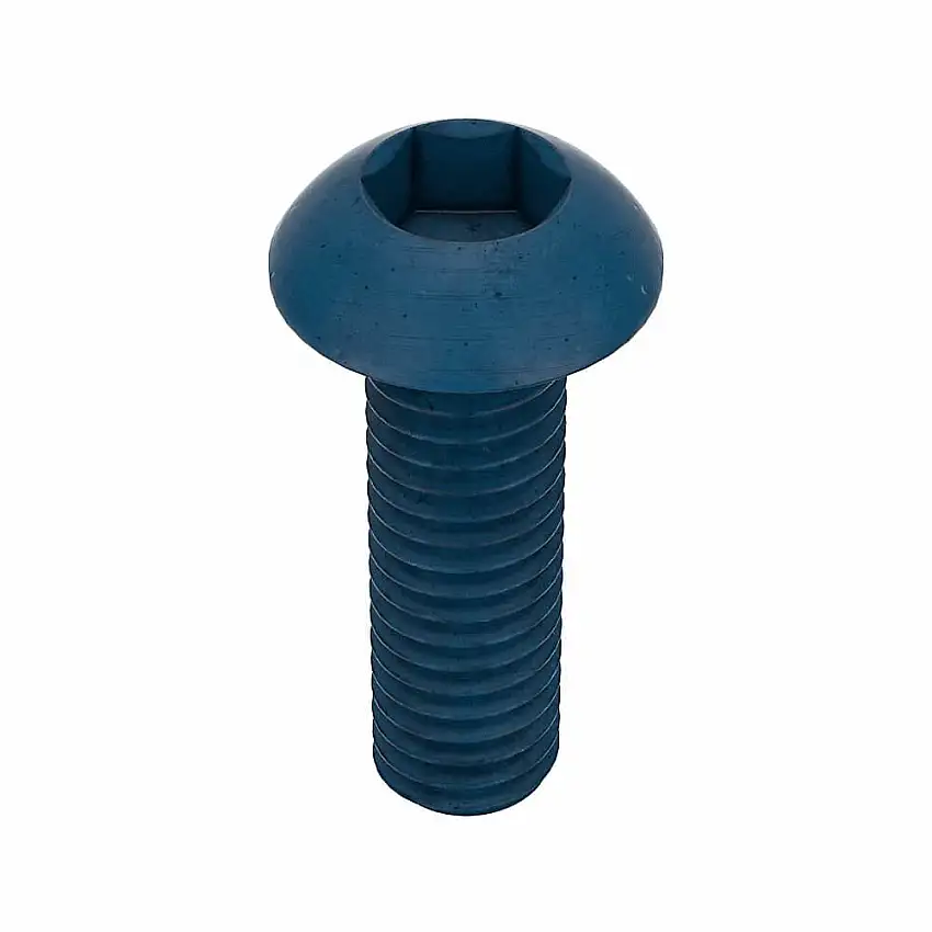 METRIC BLUE  UST194861 Metrische Innensechskantschraube, Gewindegröße M3x0.5, Knopf, 10 mm Länge, 5.7 mm Kopfdurchmesser
