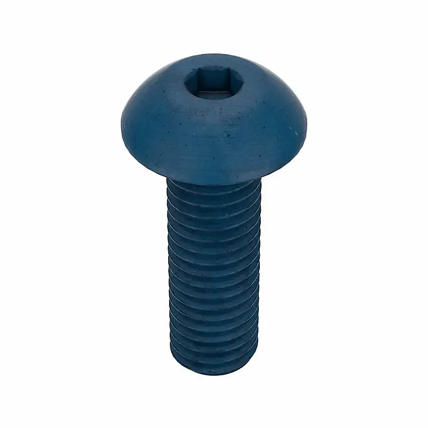 METRIC BLUE UST194867 Metrische Innensechskantschraube, Gewindegröße M5x0.8, Knopf, 16 mm Länge, 9.5 mm Kopfdurchmesser