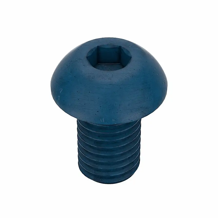 METRIC BLUE  UST194872 Metrische Innensechskantschraube, Gewindegröße M12x1.75, Knopf, 20 mm lang, blau