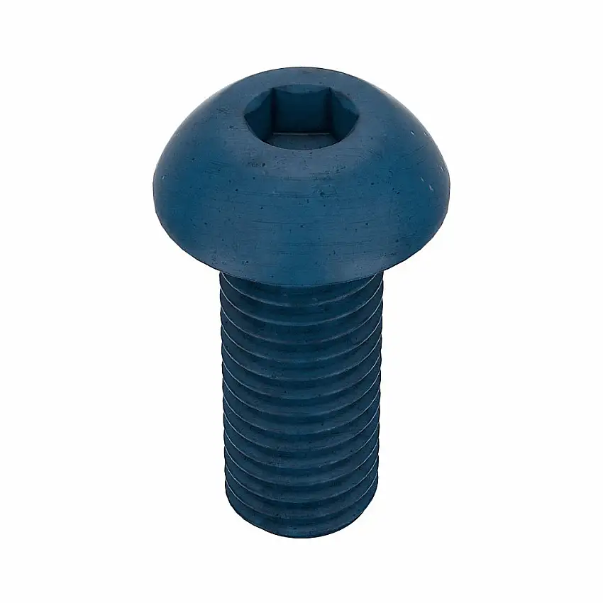 METRIC BLUE  UST194874 Metrische Innensechskantschraube, Gewindegröße M12x1.75, Knopf, 30 mm lang, blau