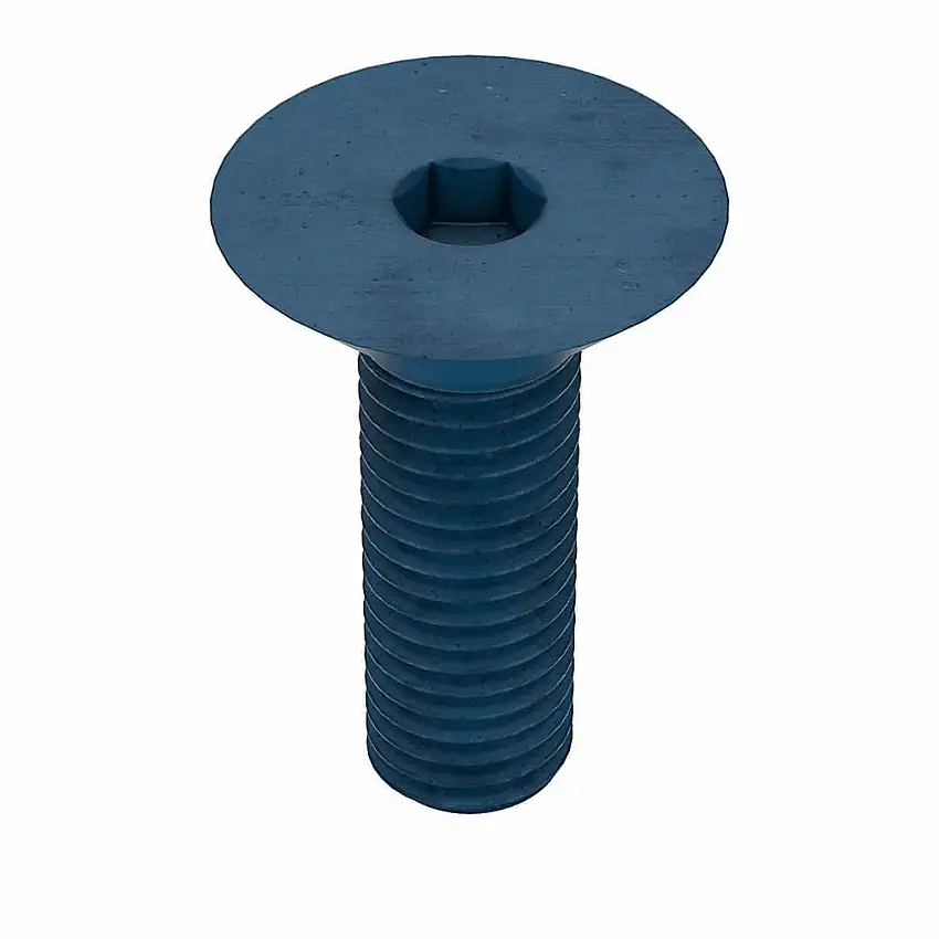 METRIC BLUE  UST195207 Metrische Innensechskantschraube, Gewindegröße M12 x 1.75, flach, 40 mm lang, 20 mm Kopfdurchmesser.