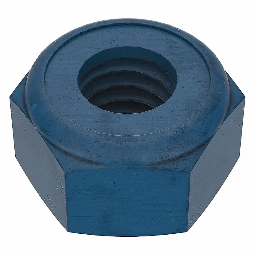METRIC BLUE UST202387 Sicherungsmutter, Gewindegröße M6x1, Top-Lock-Gewinde, Top-Lock, glatt, Stahl