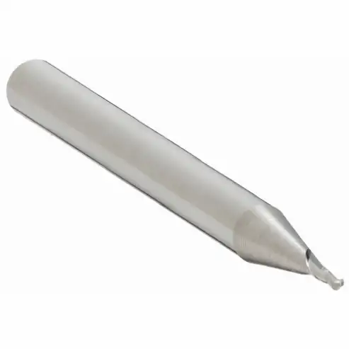 MICRO 100 BEM-031-02 Schaftfräser, 0.078 Zoll Schnittlänge, 0.0313 Zoll Fräserdurchmesser, 0.125 Zoll Schaftdurchmesser.