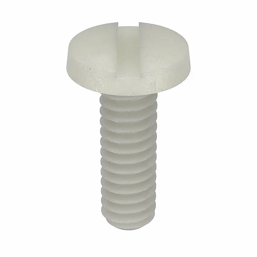 MICRO PLASTICS 010256B025 Maschinenschraube, Gewindegröße 2-56, Nylon, 1/4 Zoll lang, Standard, Binder
