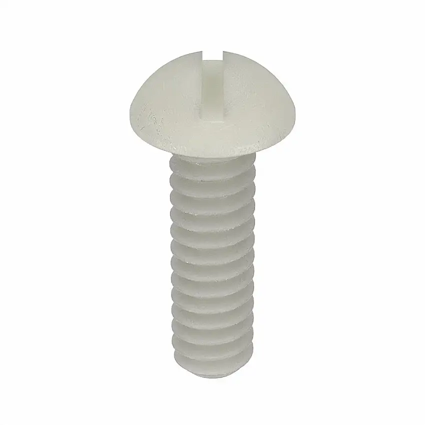 MICRO PLASTICS 010440R037 Maschinenschraube, Gewindegröße 4-40, Nylon, 3/8 Zoll lang, Standard, glatt