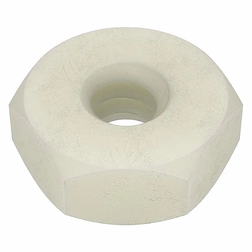 MICRO PLASTICS  Sechskantmutter 0400440HN, Gewindegröße 4-40, Nylon, 3/32 Zoll hoch, 1/4 Zoll breit, glatt, Maschinenschraube