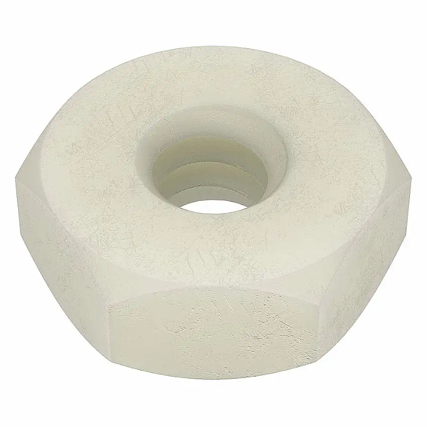 MICRO PLASTICS  Sechskantmutter 0400632HN, Gewindegröße 6-32, Nylon, 1/8 Zoll hoch, 5/16 Zoll breit, glatt, Maschinenschraube