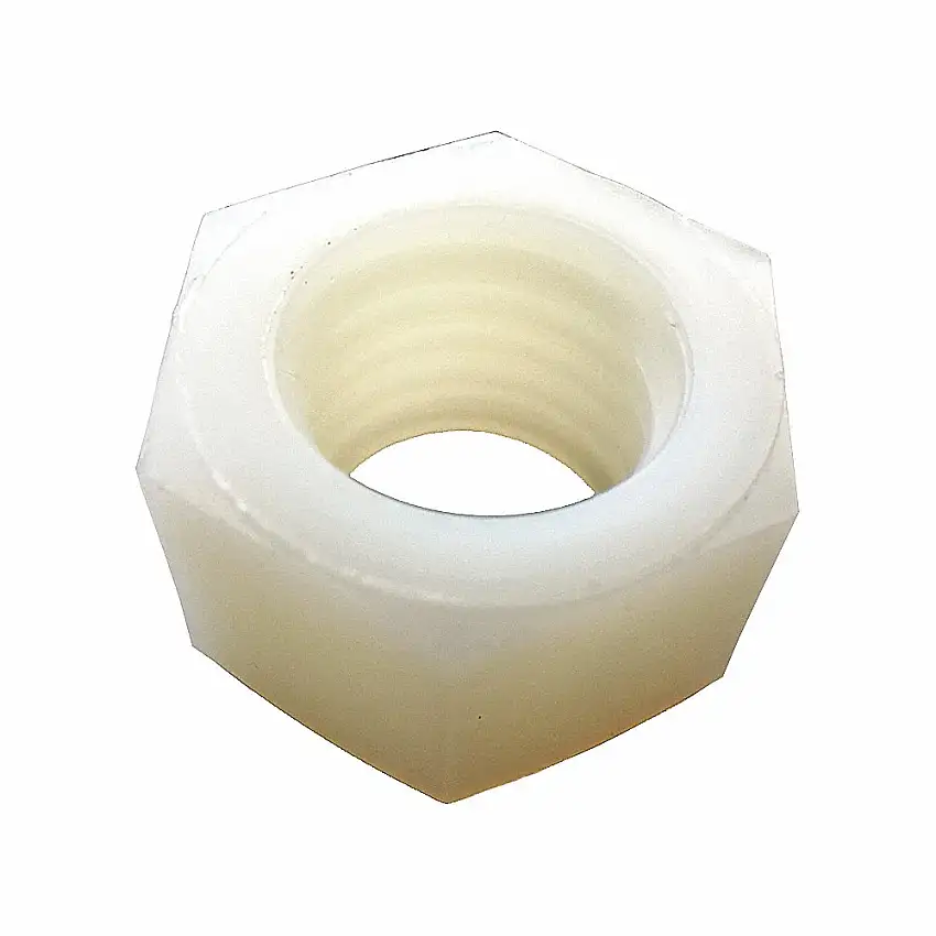 MICRO PLASTICS  Sechskantmutter 0400832HN, Gewindegröße 8-32, Nylon, 1/8 Zoll hoch, 21/64 Zoll breit, glatt, Maschinenschraube