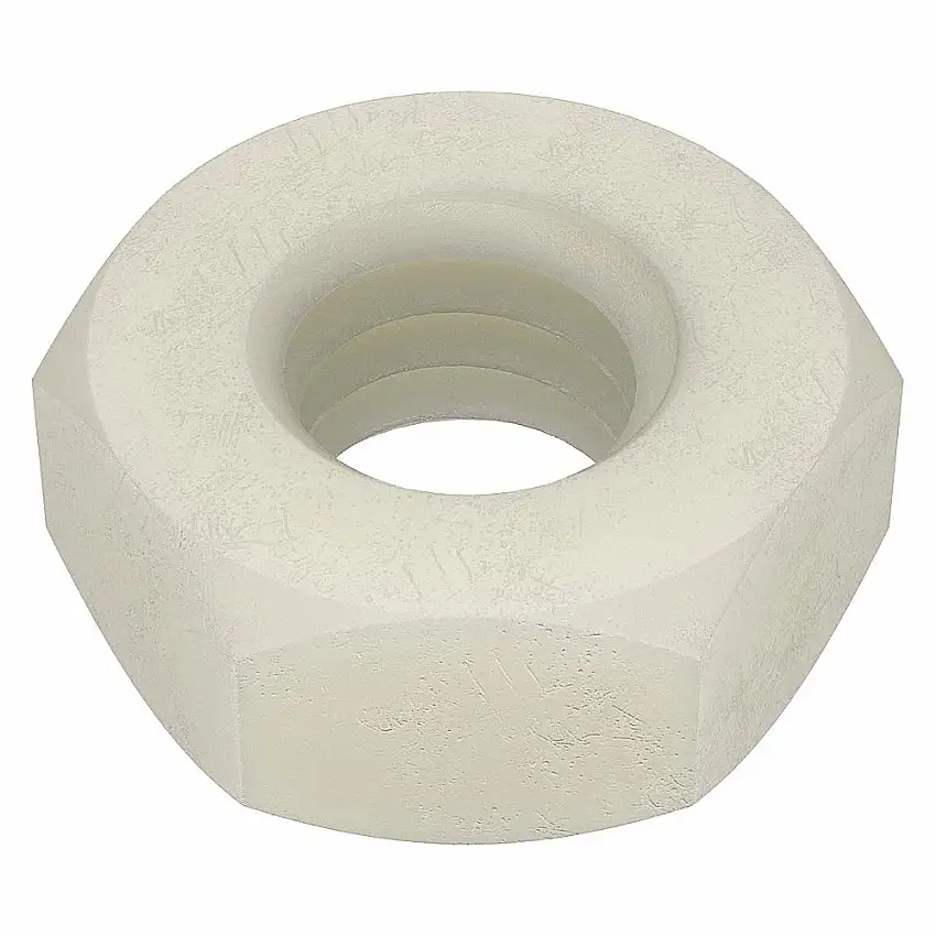MICRO PLASTICS  Sechskantmutter 04M040070HN, Gewindegröße M4x0.7, Nylon, Höhe 3 mm, Breite 6.9 mm, glatt, Maschinenschraube
