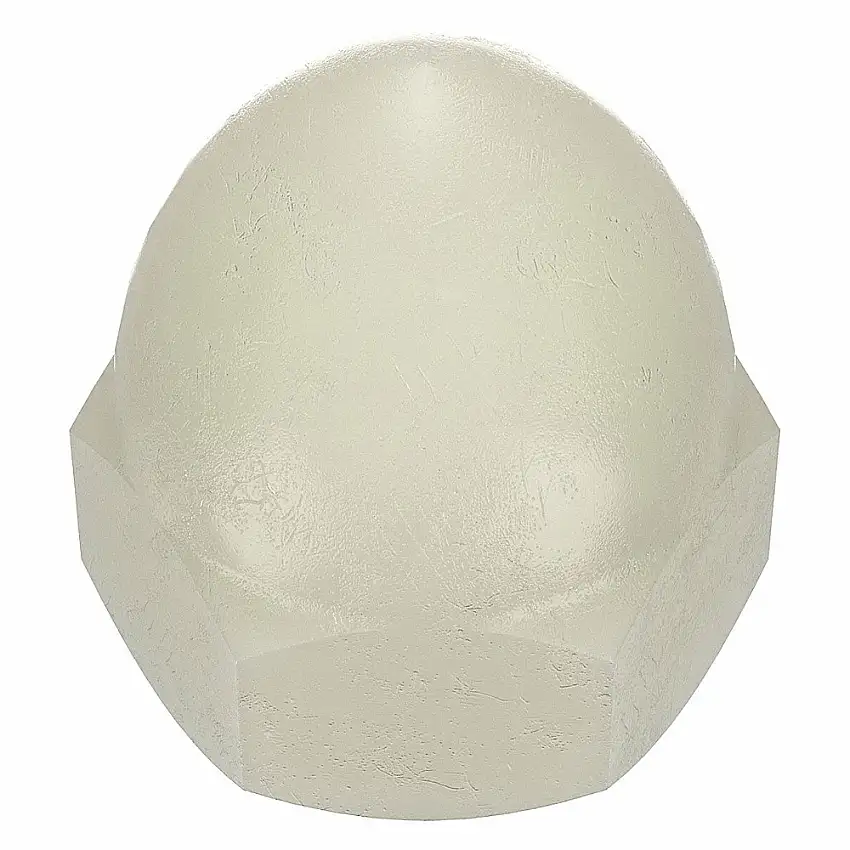 MICRO PLASTICS  Hutmutter 05M080125CN, Gewindegröße M8x1.25, Standardkrone, 8 mm Gewindetiefe, 15 mm Höhe, Nylon
