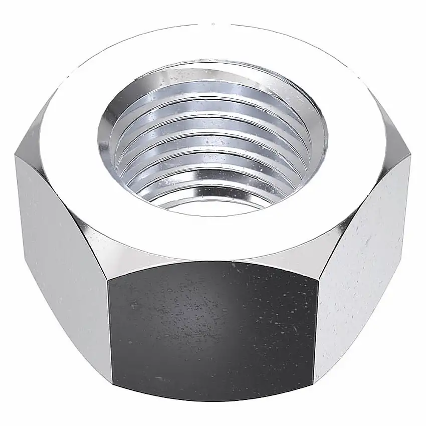 MIDWEST ACORN NUT  Sechskantmutter MPB657, Gewindegröße 3/8 Zoll - 24, Stahl, Höhe 21/64 Zoll, Breite 9/16 Zoll, verchromt, rechtsdrehend