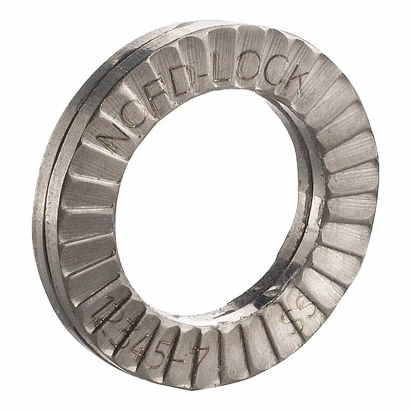 NORD-LOCK  1085 Sicherungsscheibe, 1/4 Zoll, passend für Bolzengröße, Keilsicherung, 0.45 Zoll Außendurchmesser