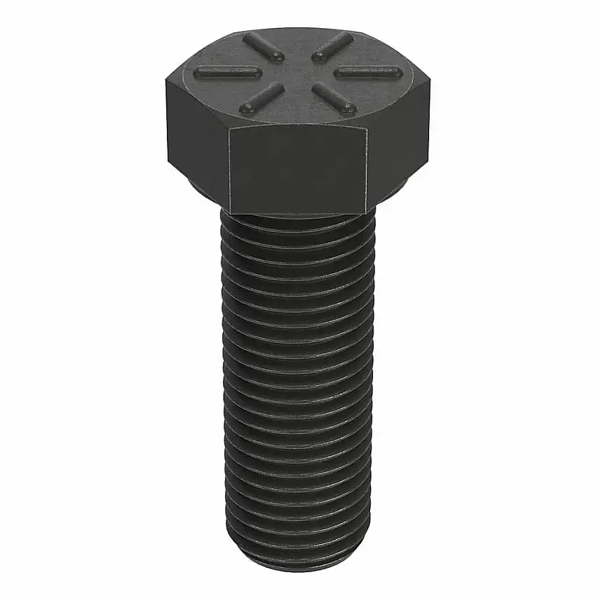 NUCOR  N04160.037.0100 Sechskantschraube, 3/8 Zoll – 24 Gewindegröße, Stahl, 1 Zoll Länge, 15/64 Zoll Kopfhöhe, Gr. 8