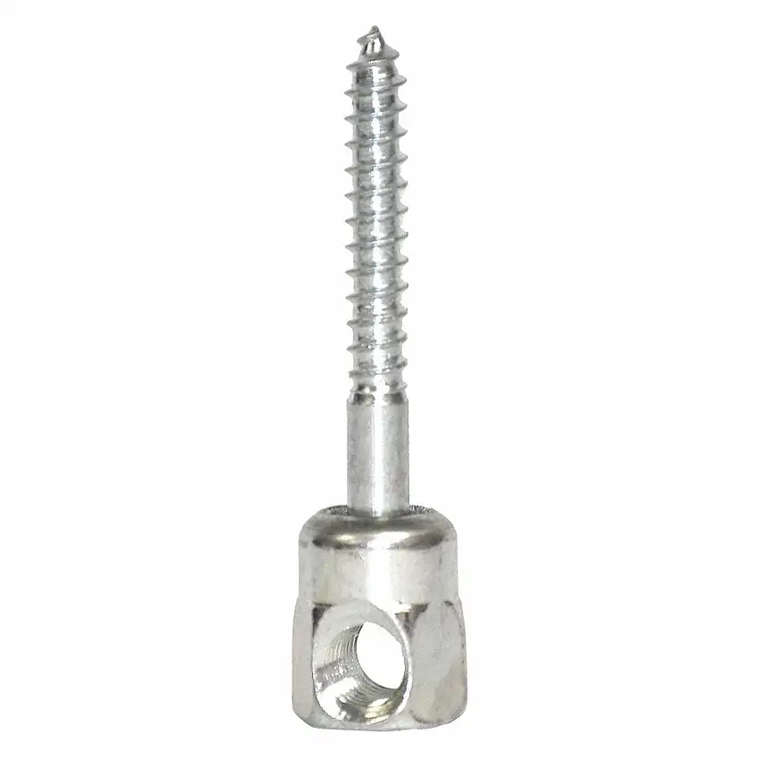 SAMMYS  8020957 Stangenaufhänger, 3/8 Zoll - 16 Stangengewindegröße, 1/4 Zoll Schraubengröße, 1 Zoll Schaftlänge, Schraubanker, Stahl