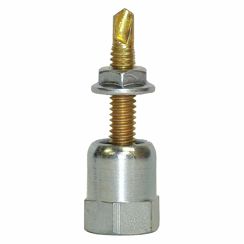 SAMMYS  8037957 Stangenhalterung, 3/8 Zoll - 16 Gewindegröße, 12 Schraubengröße, 1 1/2 Zoll Schaftlänge, Schraubanker, Stahl