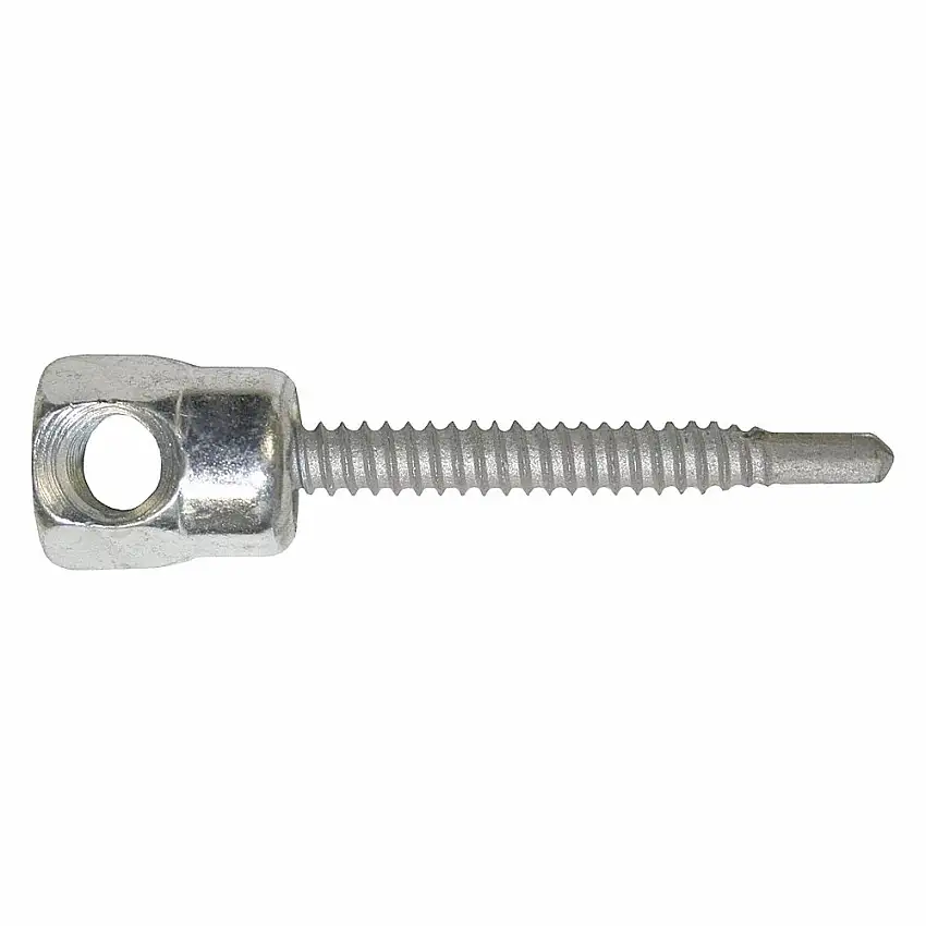 SAMMYS  8050957 Stangenaufhänger, 3/8 Zoll - 16 Stangengewindegröße, 3/8 Zoll Schraubengröße, 1 Zoll Schaftlänge, Schraubanker, Stahl