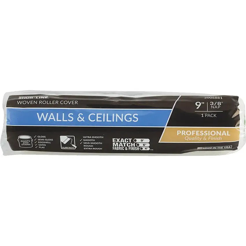 SHUR-LINE  2006896 Rollenabdeckung, 9 Zoll Länge, 3/8 Zoll Dicke