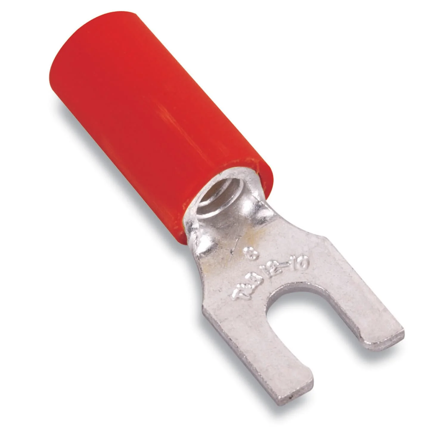 STA-KON  KV18-6LF-M Vinylisolierte Gabelklemme mit Verriegelung, Drahtgröße 22–16 AWG, Nennspannung 600 V