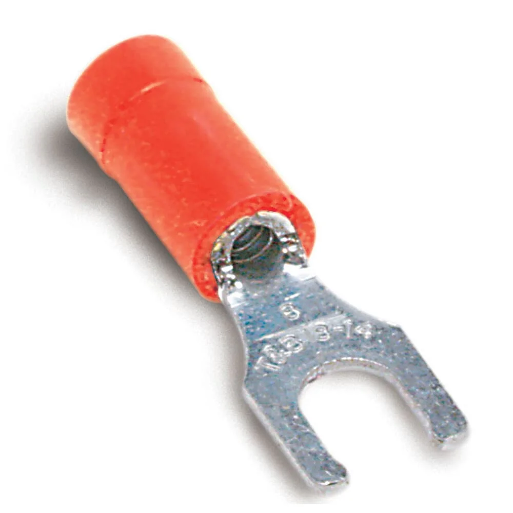 STA-KON  RA2217M Vinylisolierte Gabelklemme mit Verriegelung, Drahtquerschnitt 22–16 AWG, Nennspannung 600 V