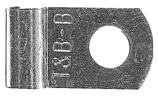 STA-KON  KV14-10LF-M Vinylisolierte Gabelklemme mit Verriegelung, Drahtgröße 16–14 AWG, Nennspannung 600 V